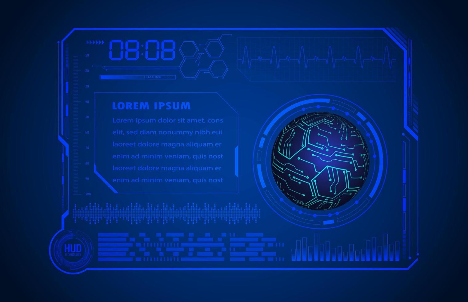 Modern HUD Technology Screen Panel vector