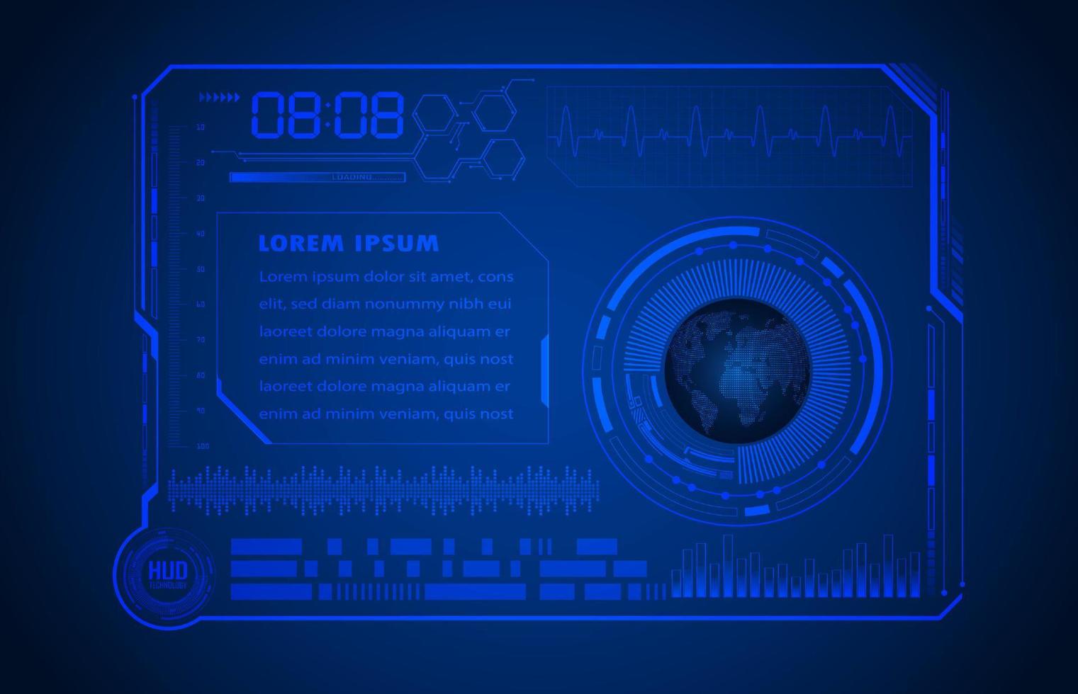 Modern HUD Technology Screen Panel vector