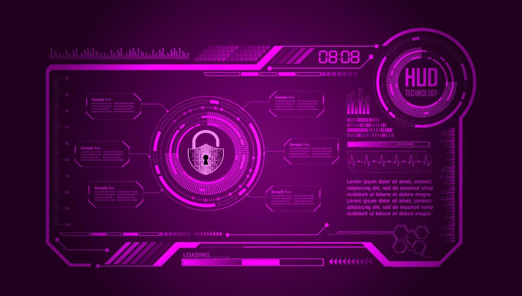 Modern HUD Technology Background vector