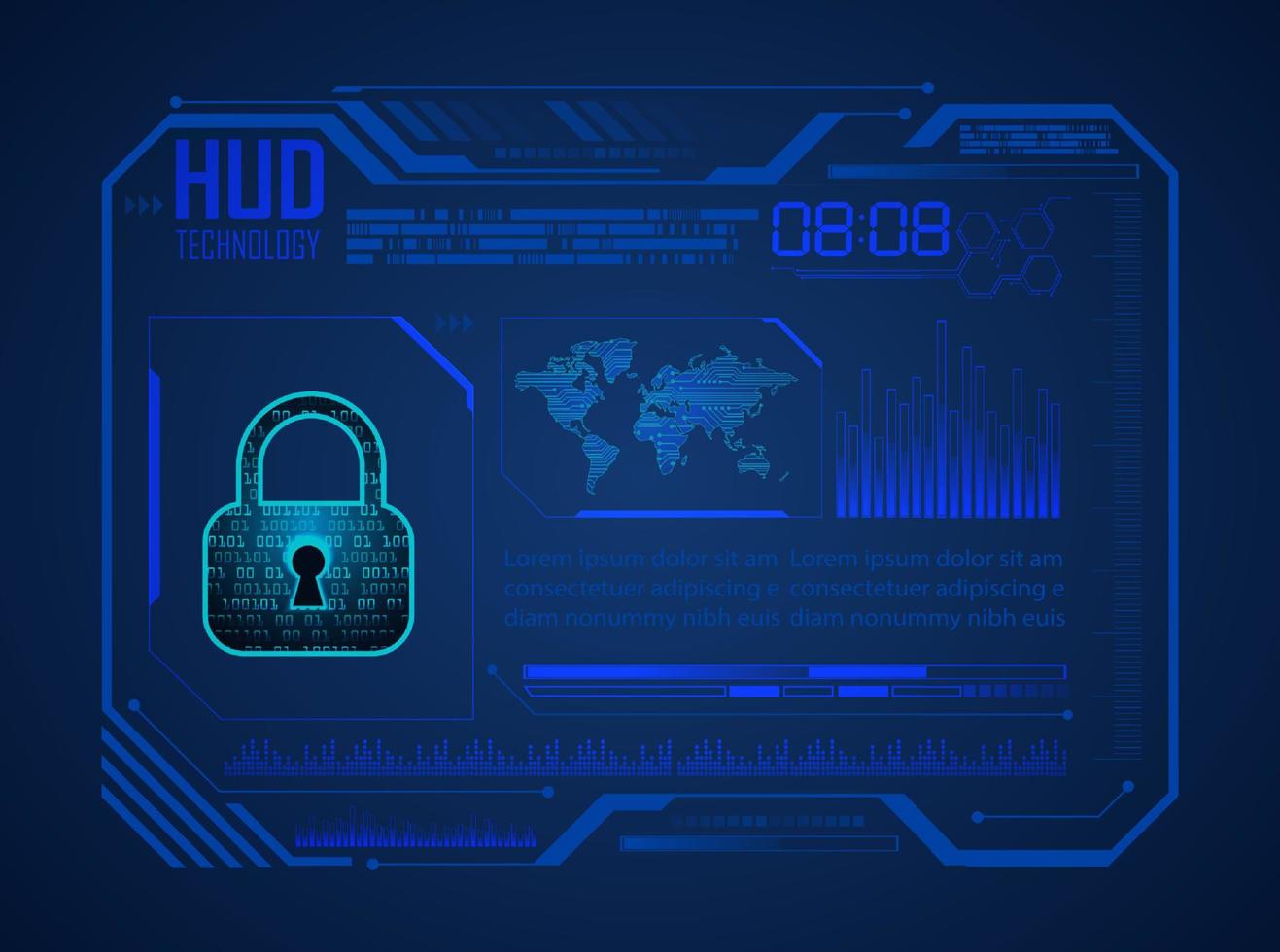 Modern HUD Technology Background vector