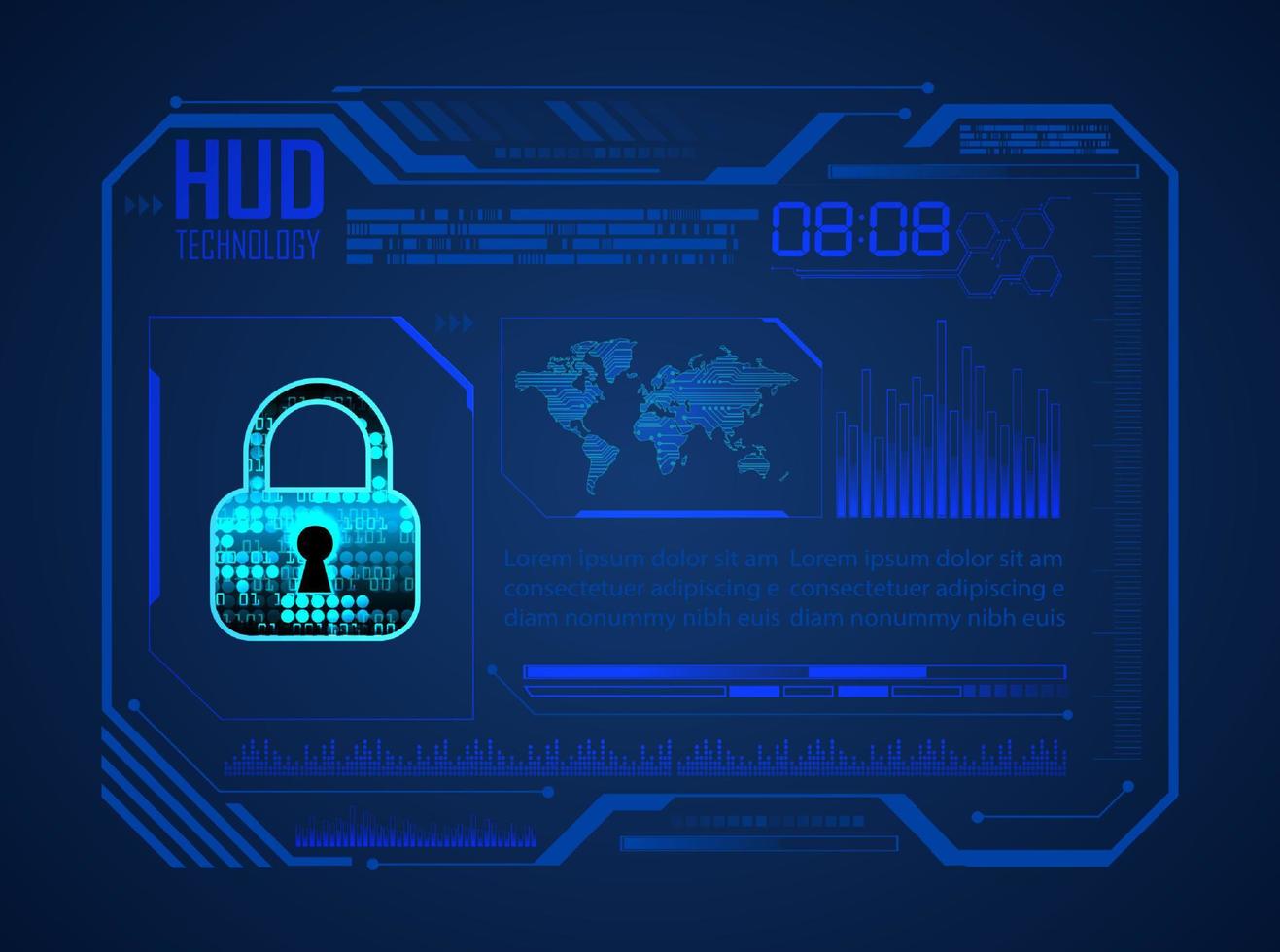 Modern HUD Technology Background vector