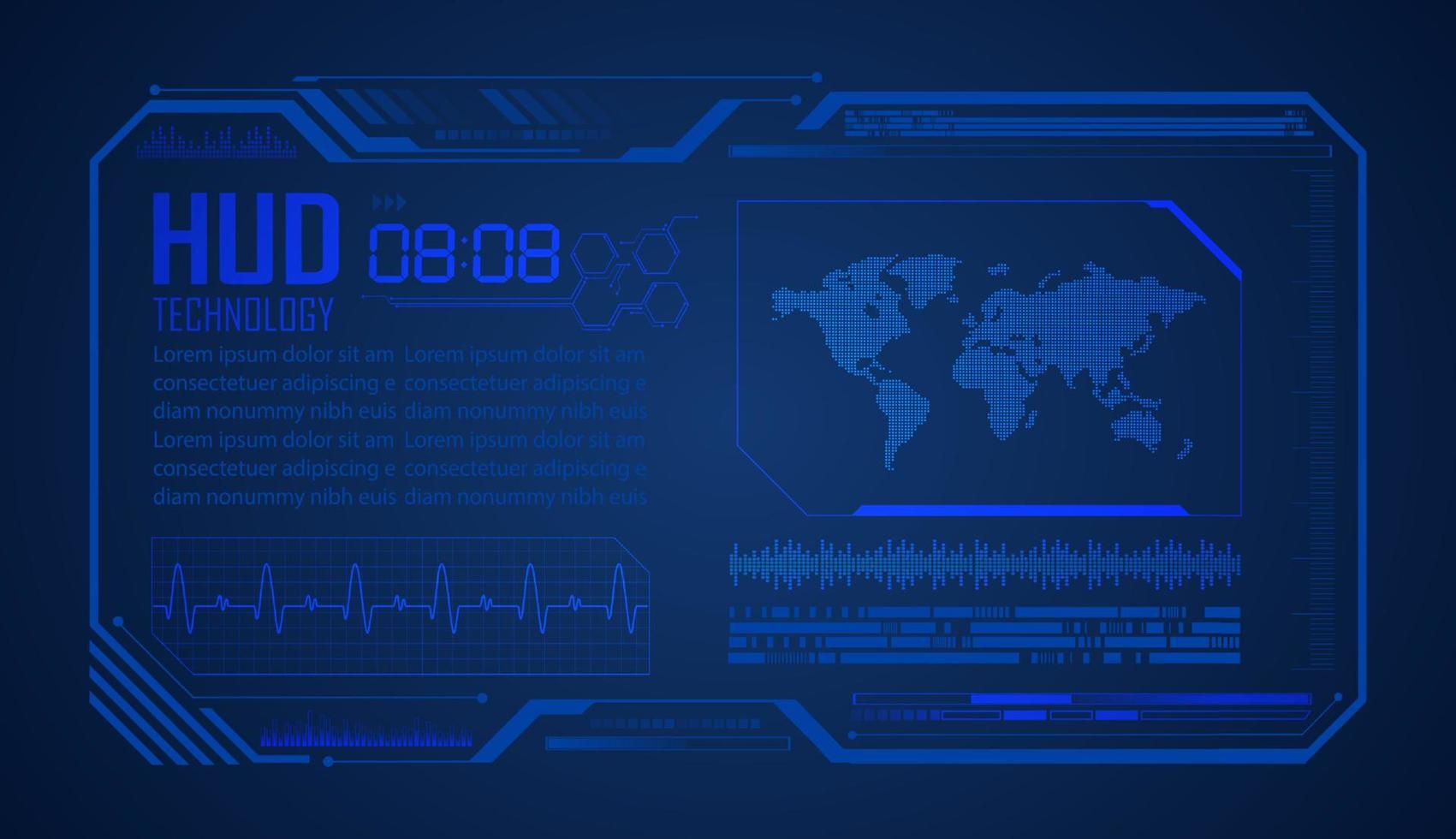 Modern HUD Technology Background vector