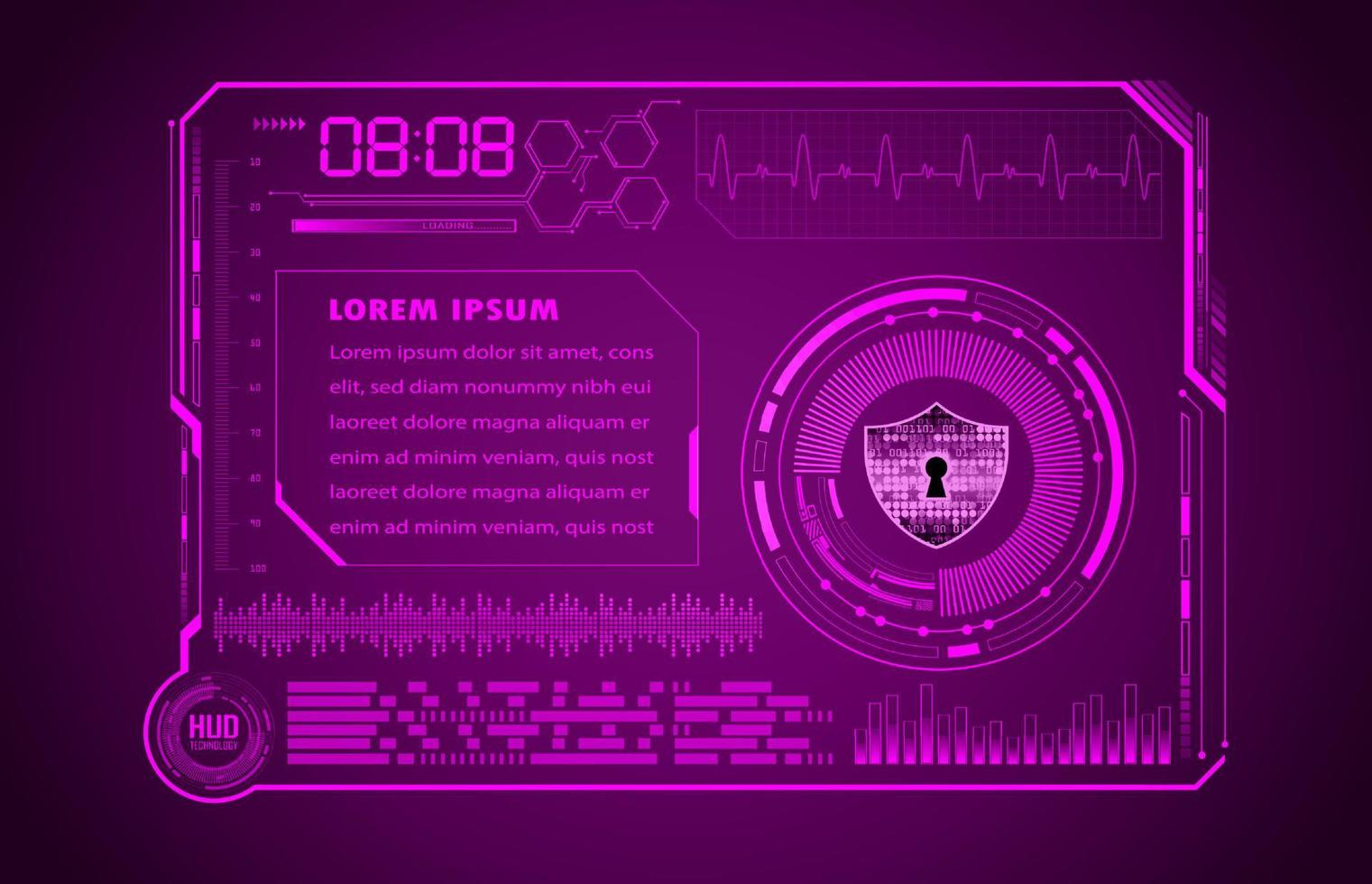 Modern HUD Technology Screen Panel vector