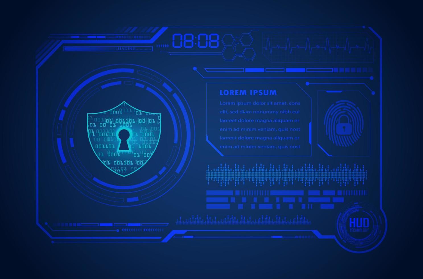 Modern HUD Technology Screen Panel vector