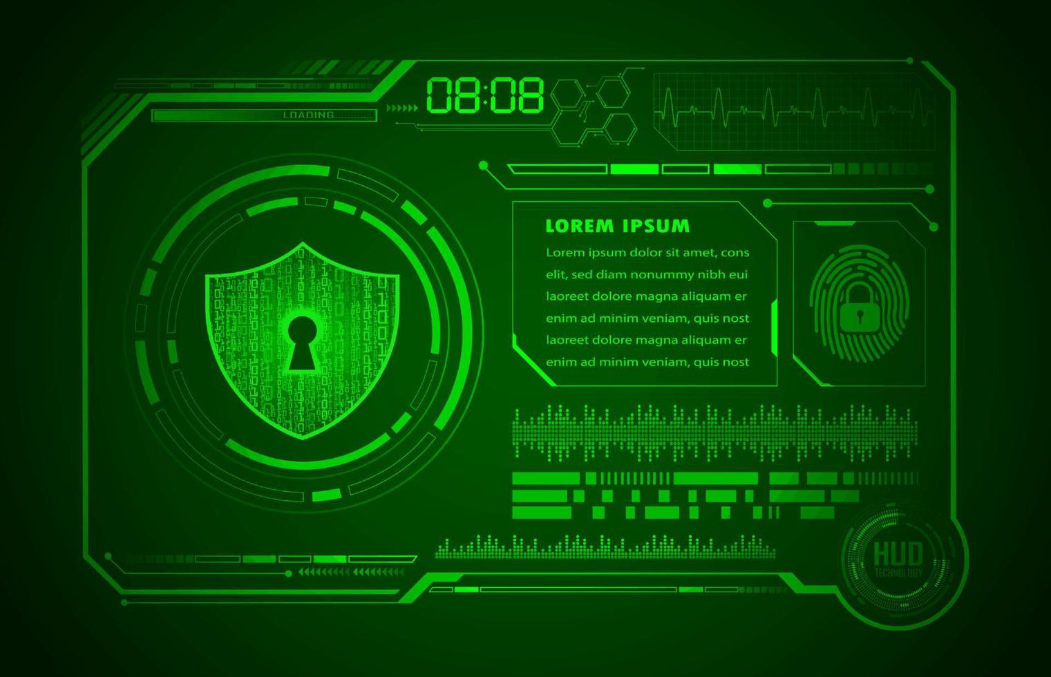 Modern HUD Technology Screen Panel vector