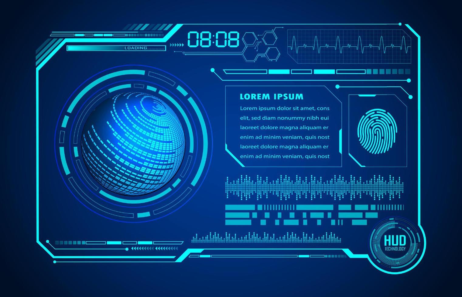 Modern HUD Technology Screen Panel vector