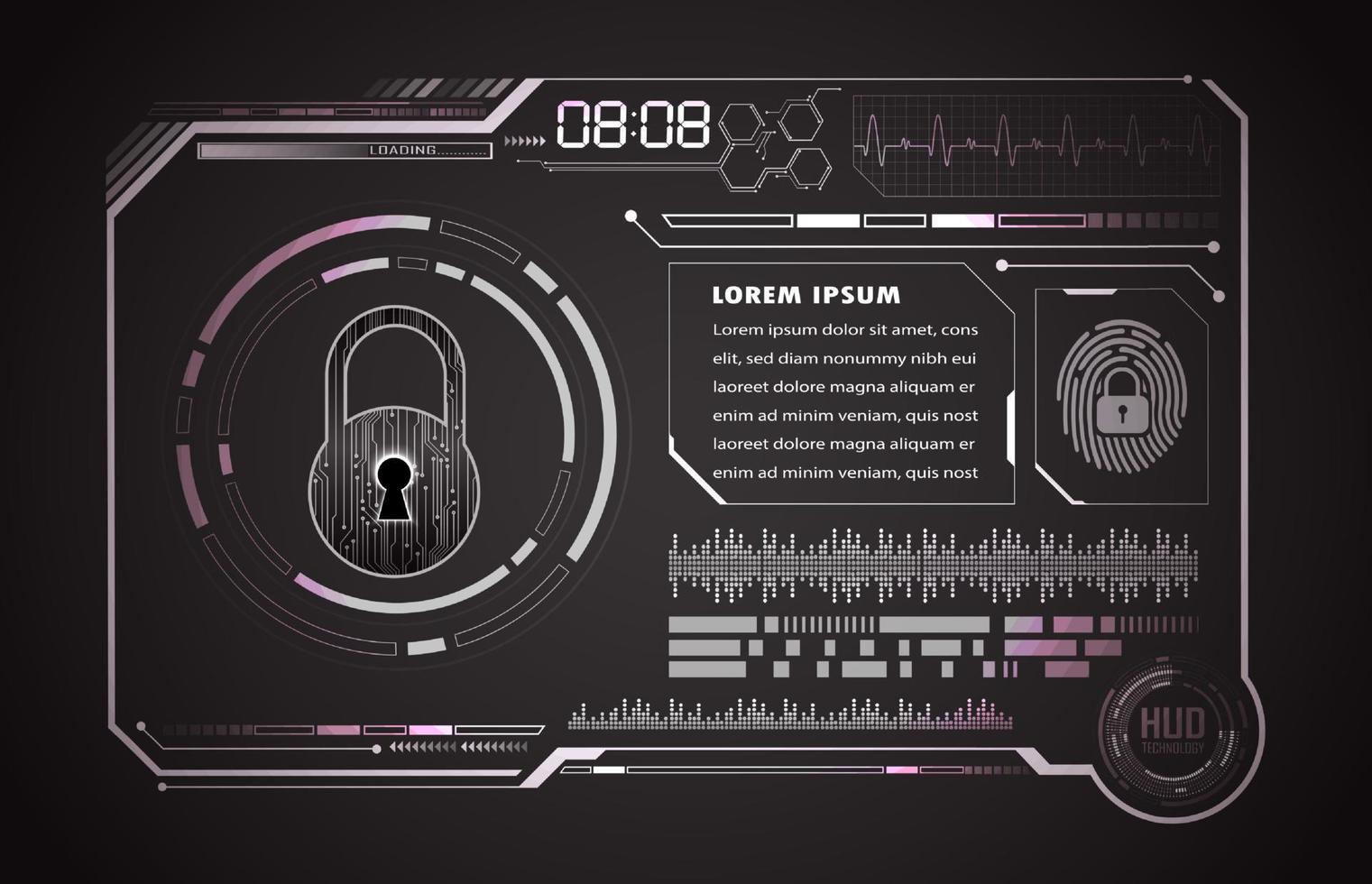 Modern HUD Technology Screen Panel vector