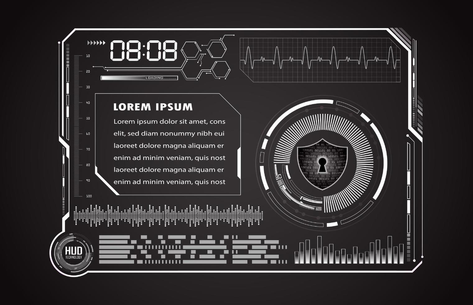 Modern HUD Technology Screen Panel vector