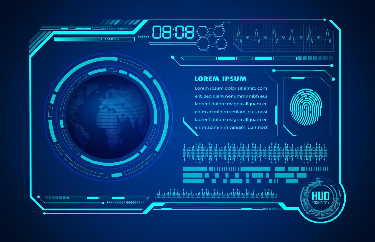 Modern HUD Technology Screen Panel vector