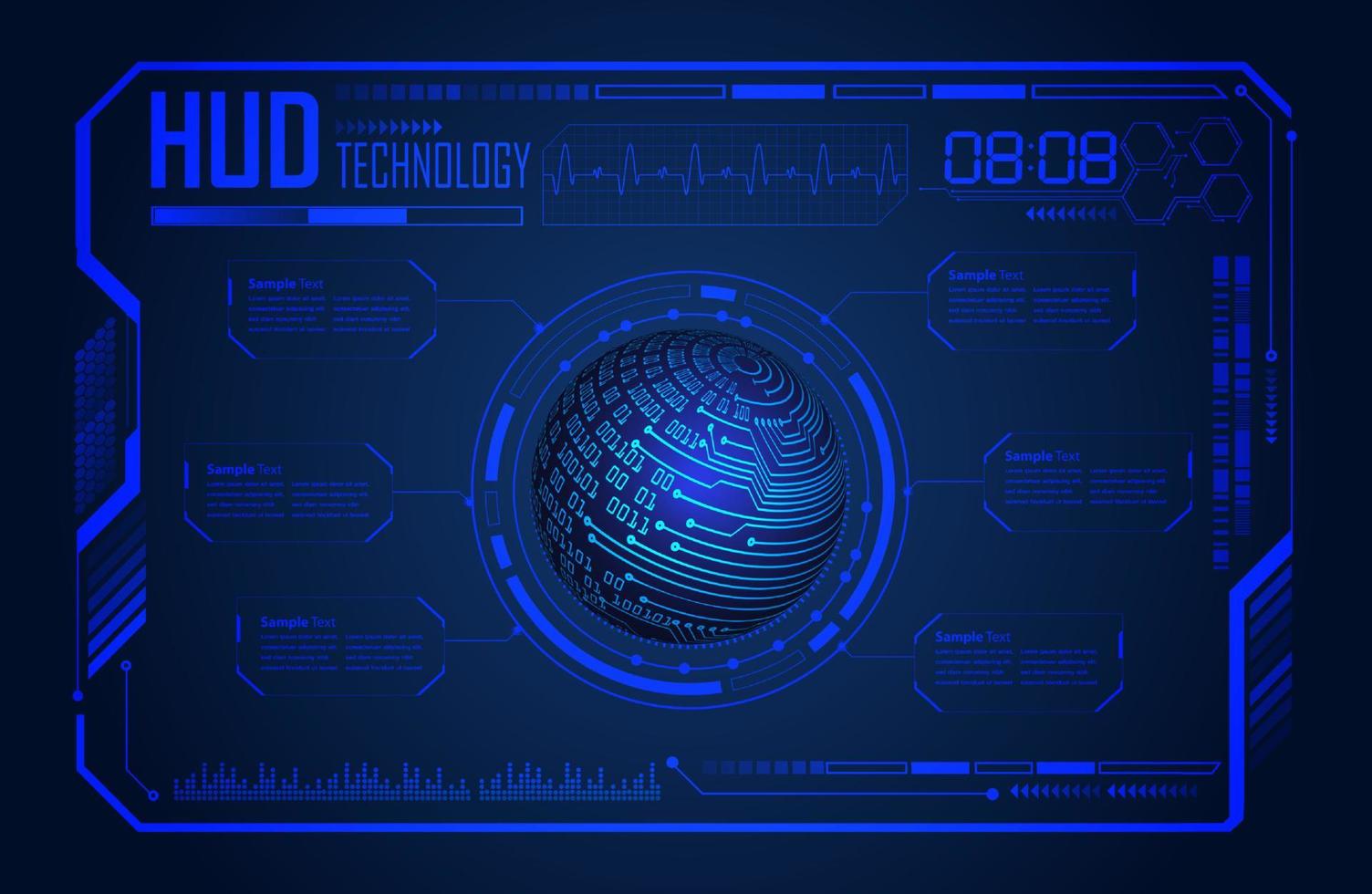 Modern HUD Technology Screen Panel vector