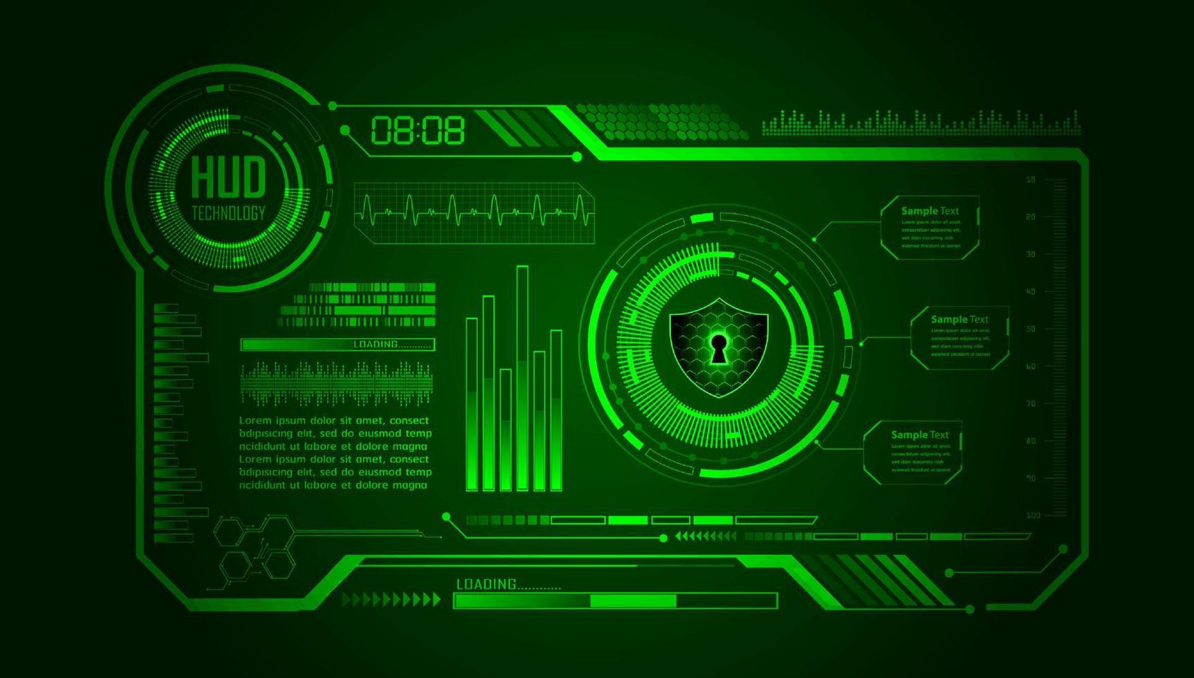 Modern HUD Technology Background vector