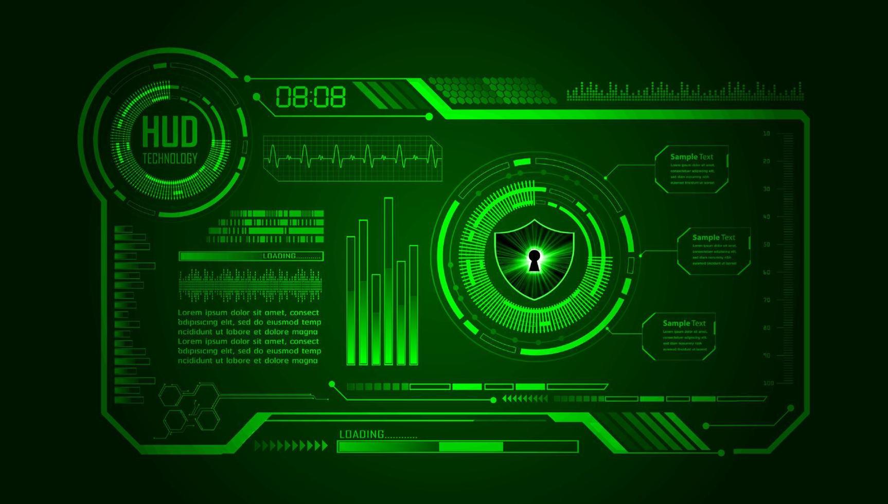 Modern HUD Technology Background vector