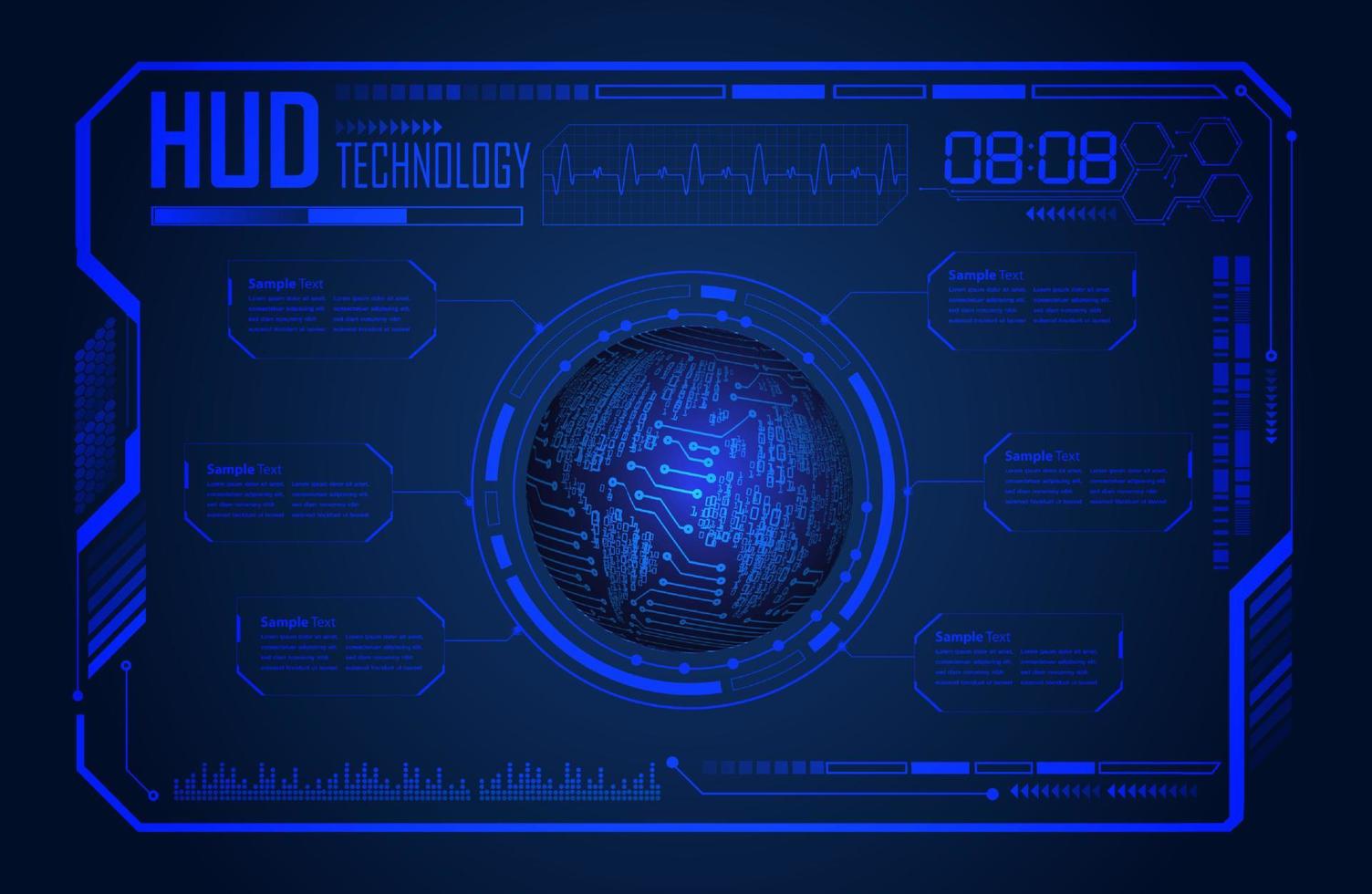 Modern HUD Technology Screen Panel vector