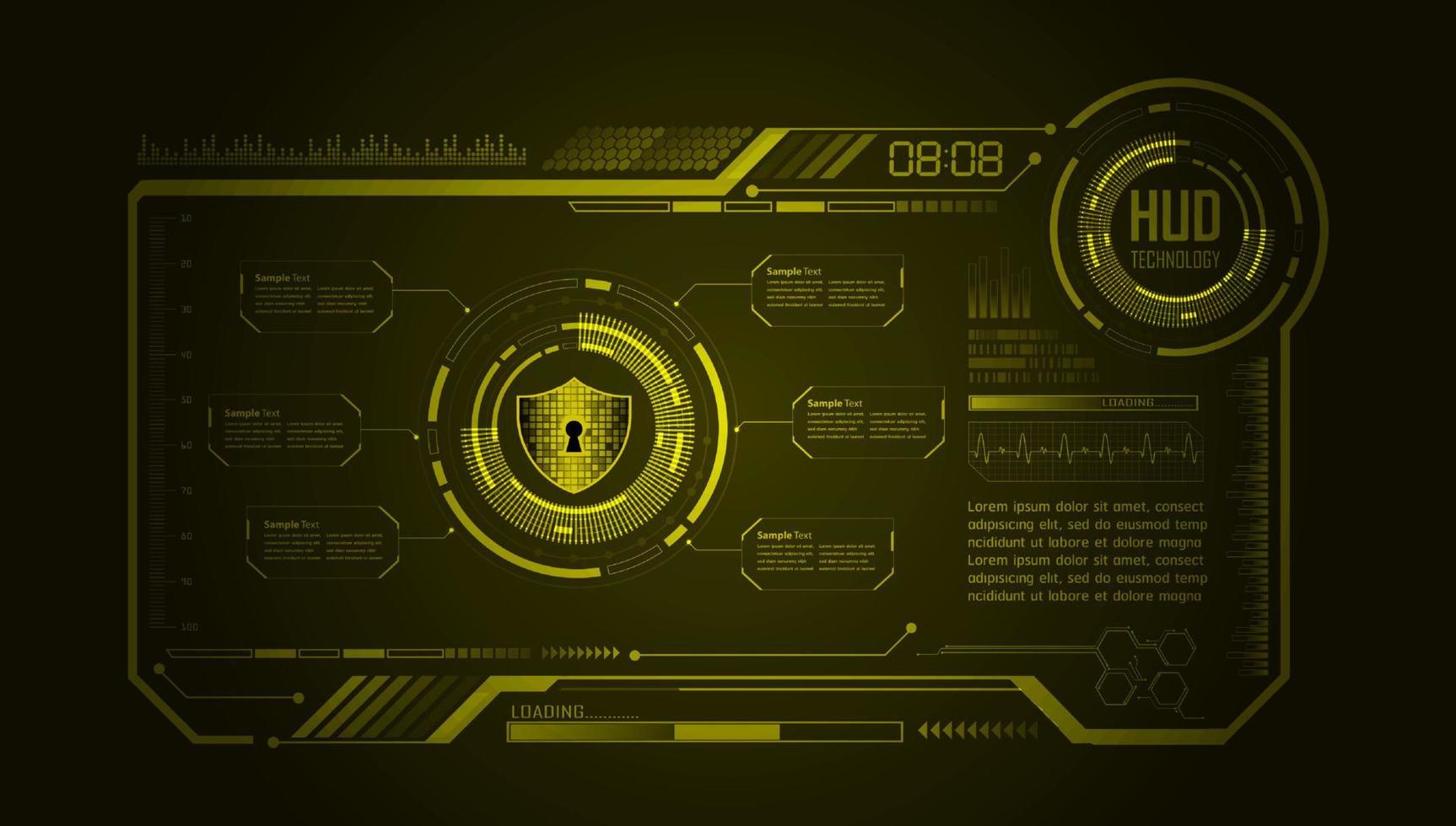 Modern HUD Technology Background vector