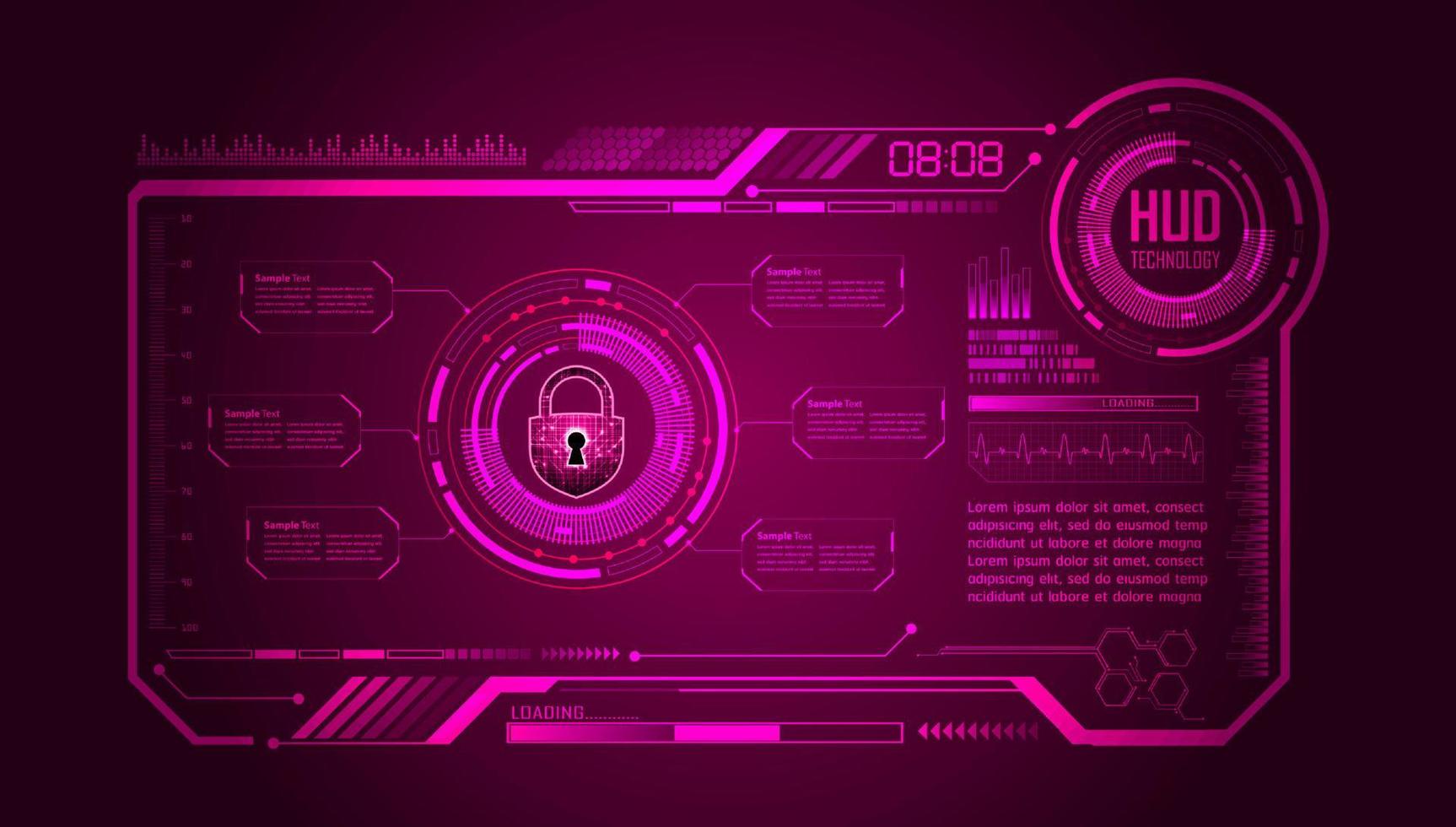 Modern HUD Technology Background vector