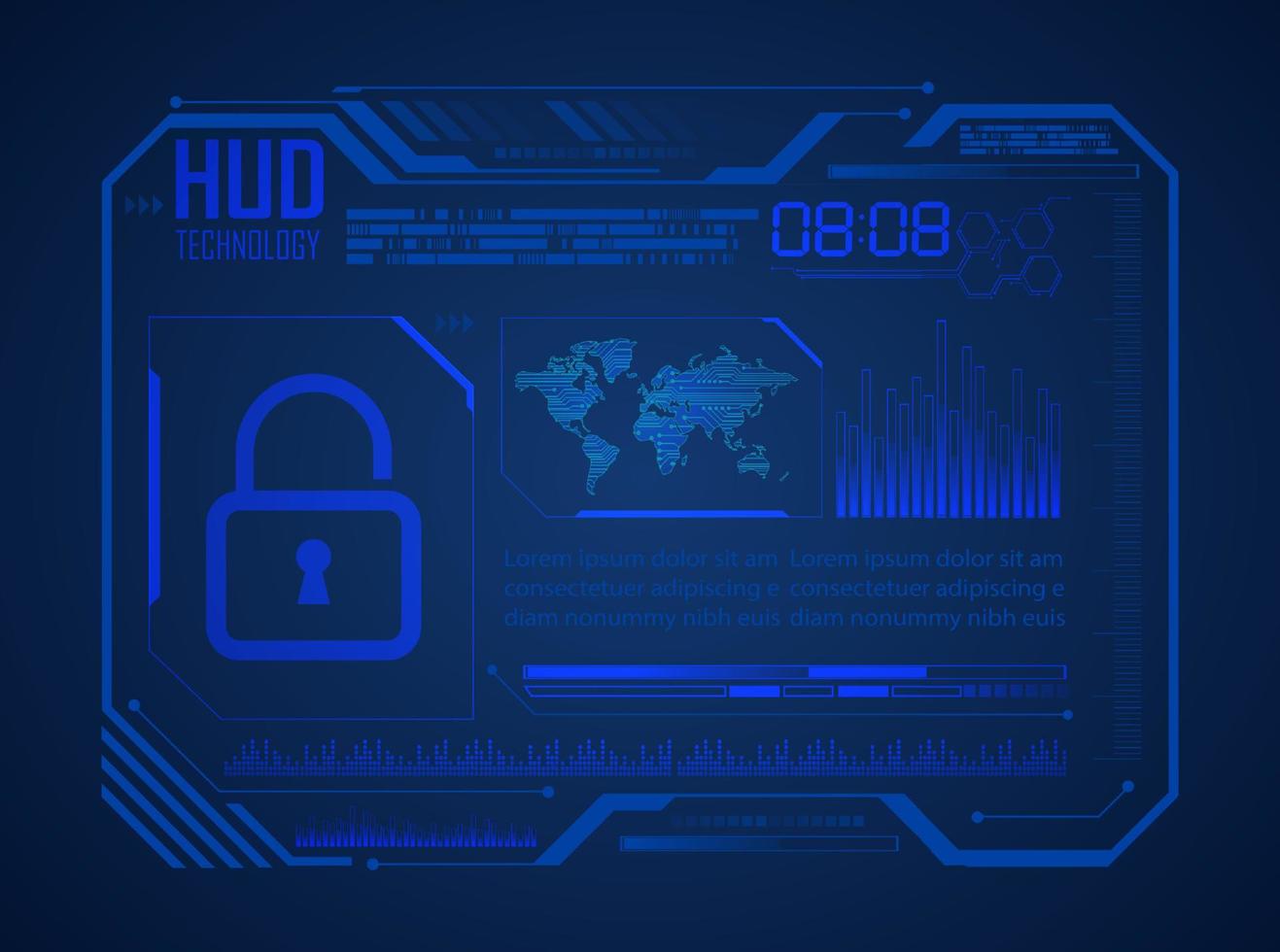 Modern HUD Technology Background vector