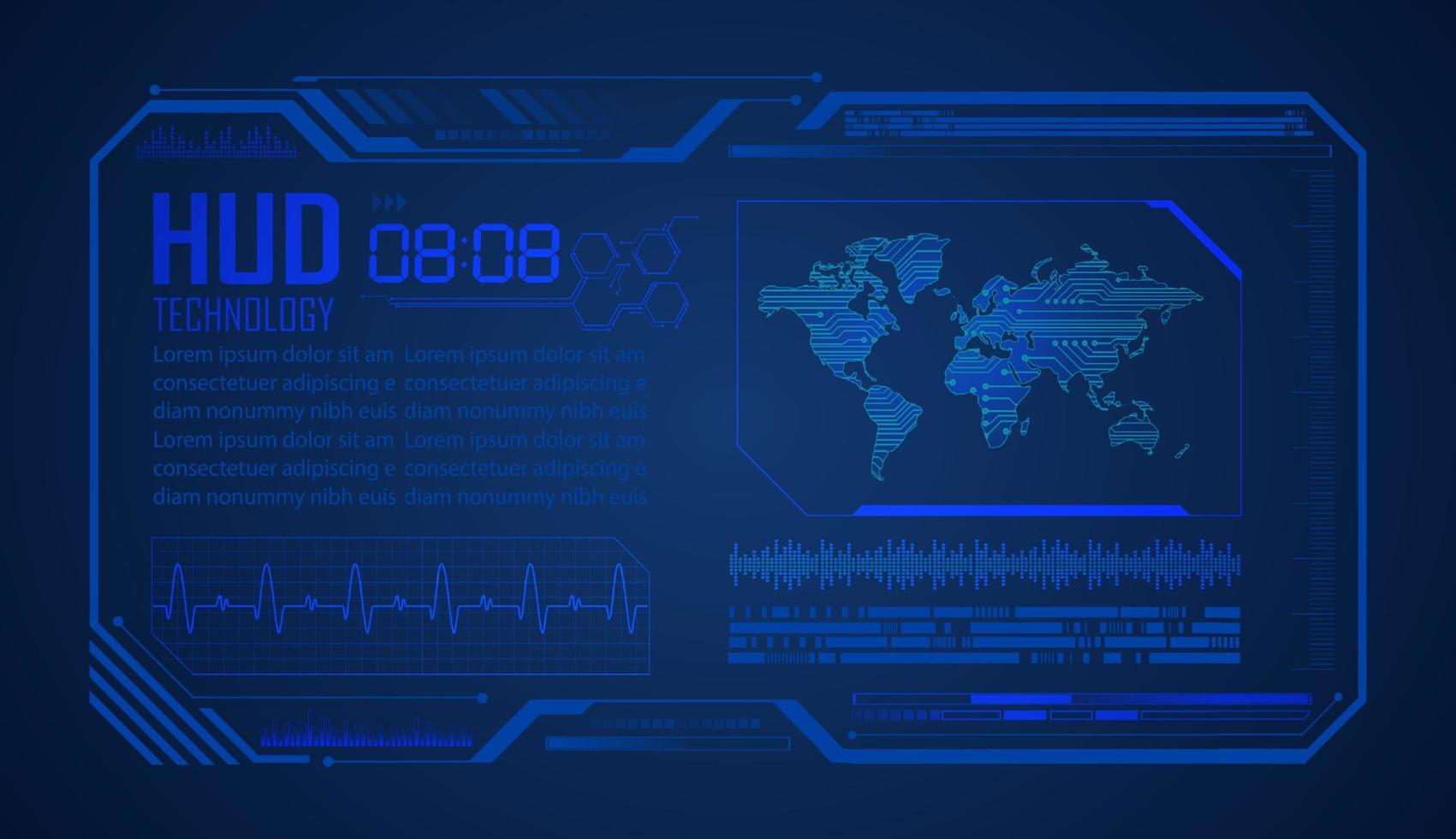 Modern HUD Technology Background vector