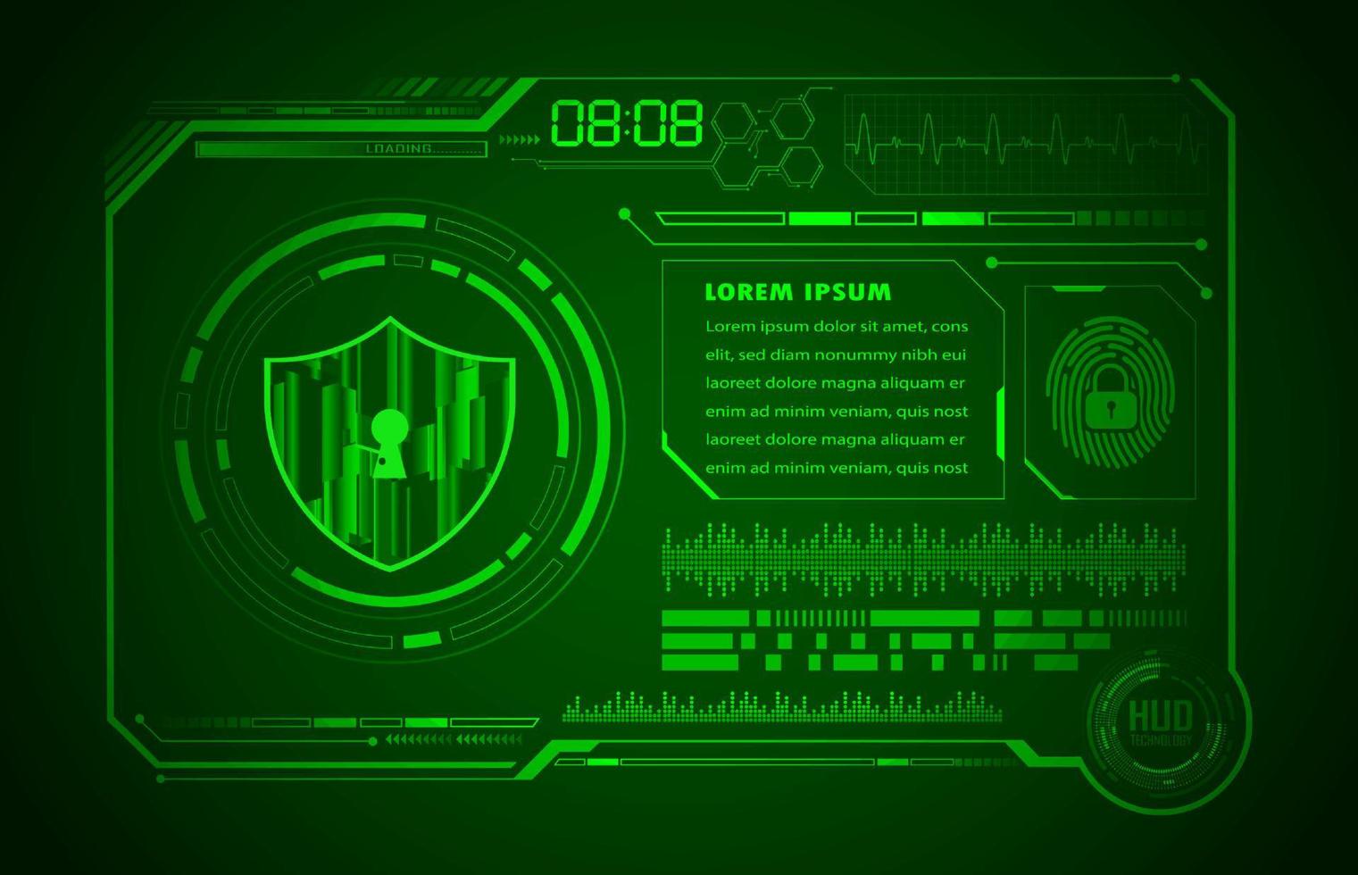 Modern HUD Technology Screen Panel vector