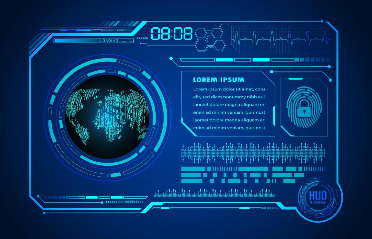 Modern HUD Technology Screen Panel vector