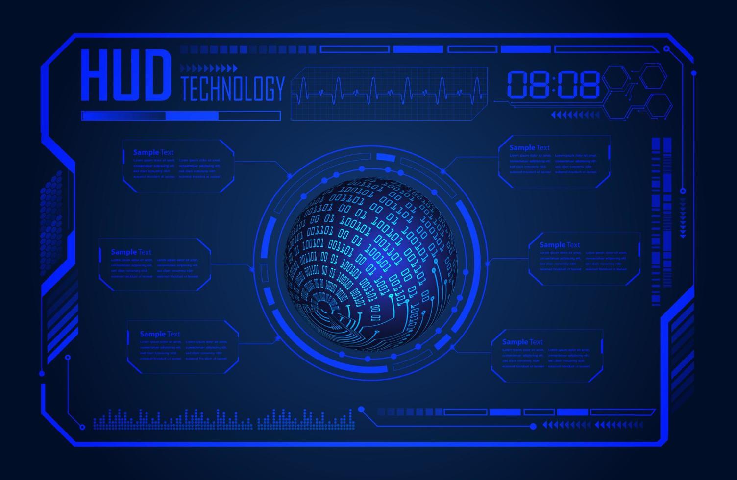Modern HUD Technology Screen Panel vector