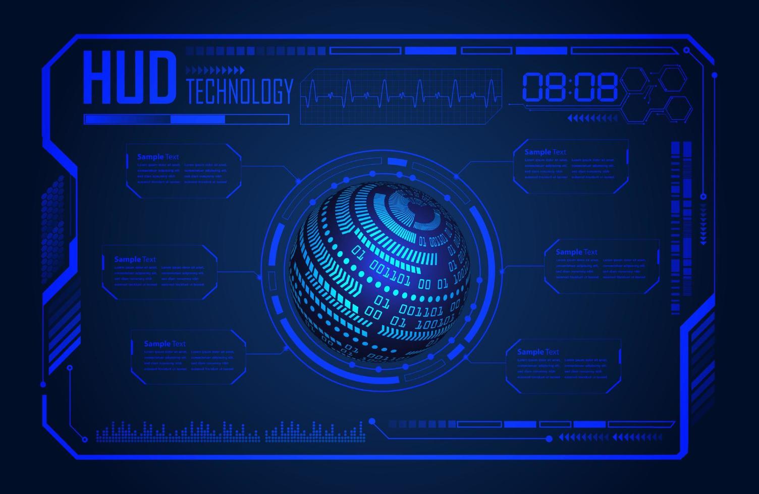 Modern HUD Technology Screen Panel vector