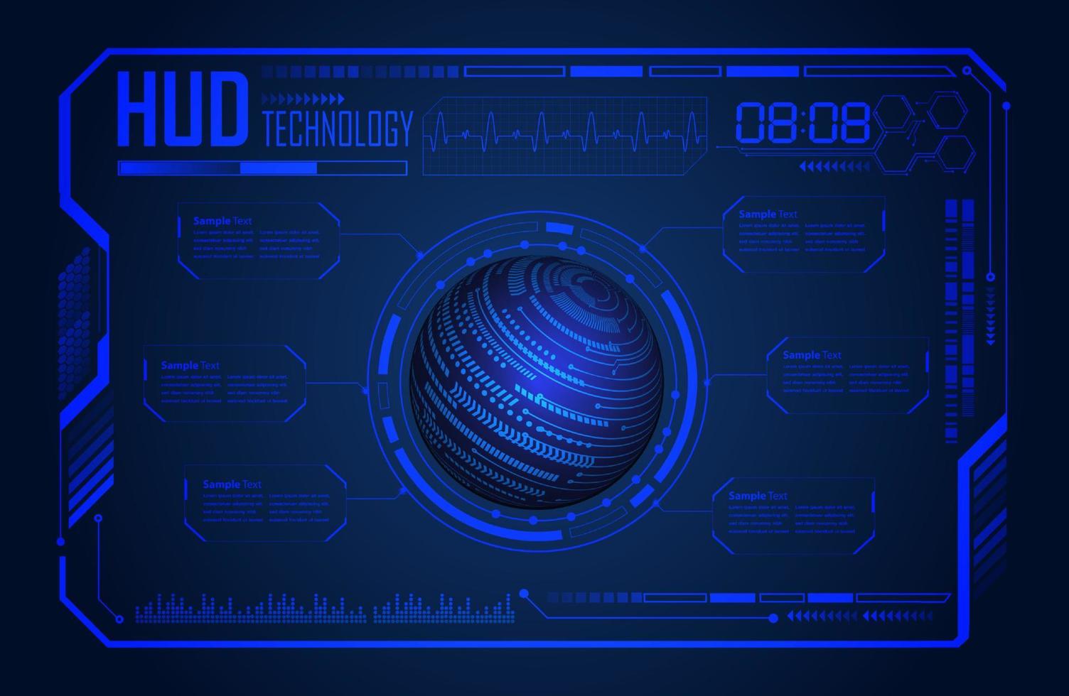 Modern HUD Technology Screen Panel vector