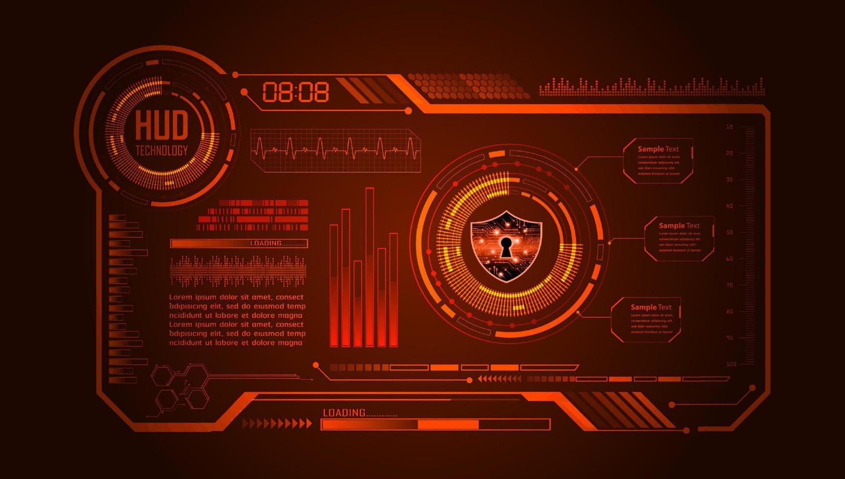 Modern HUD Technology Background vector