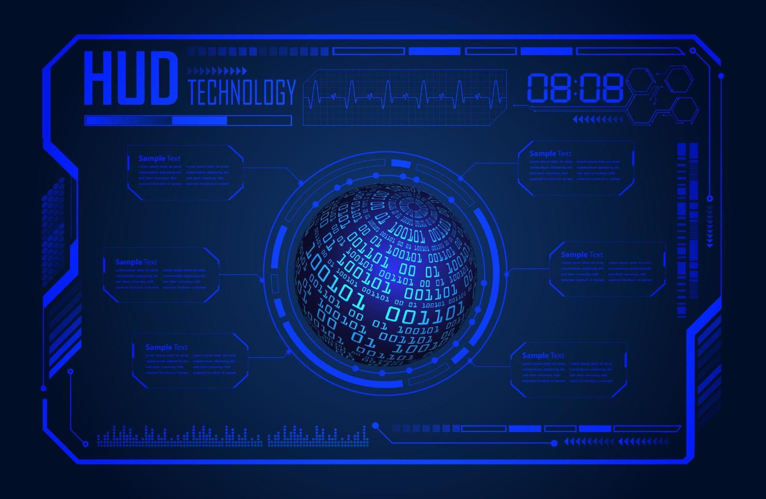 Modern HUD Technology Screen Panel vector