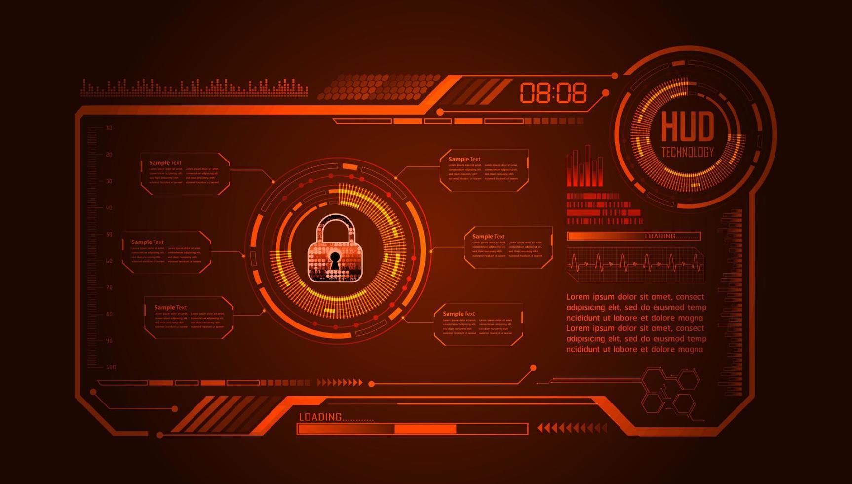 Modern HUD Technology Background vector