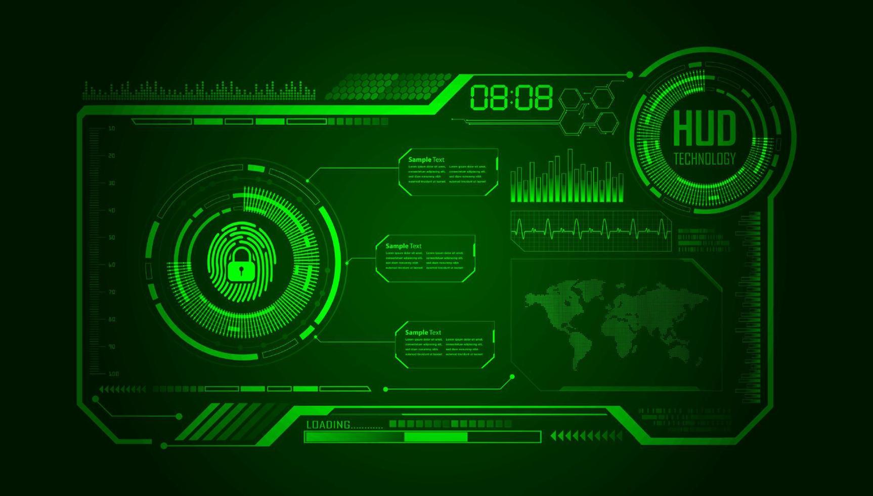 Modern HUD Technology Background vector