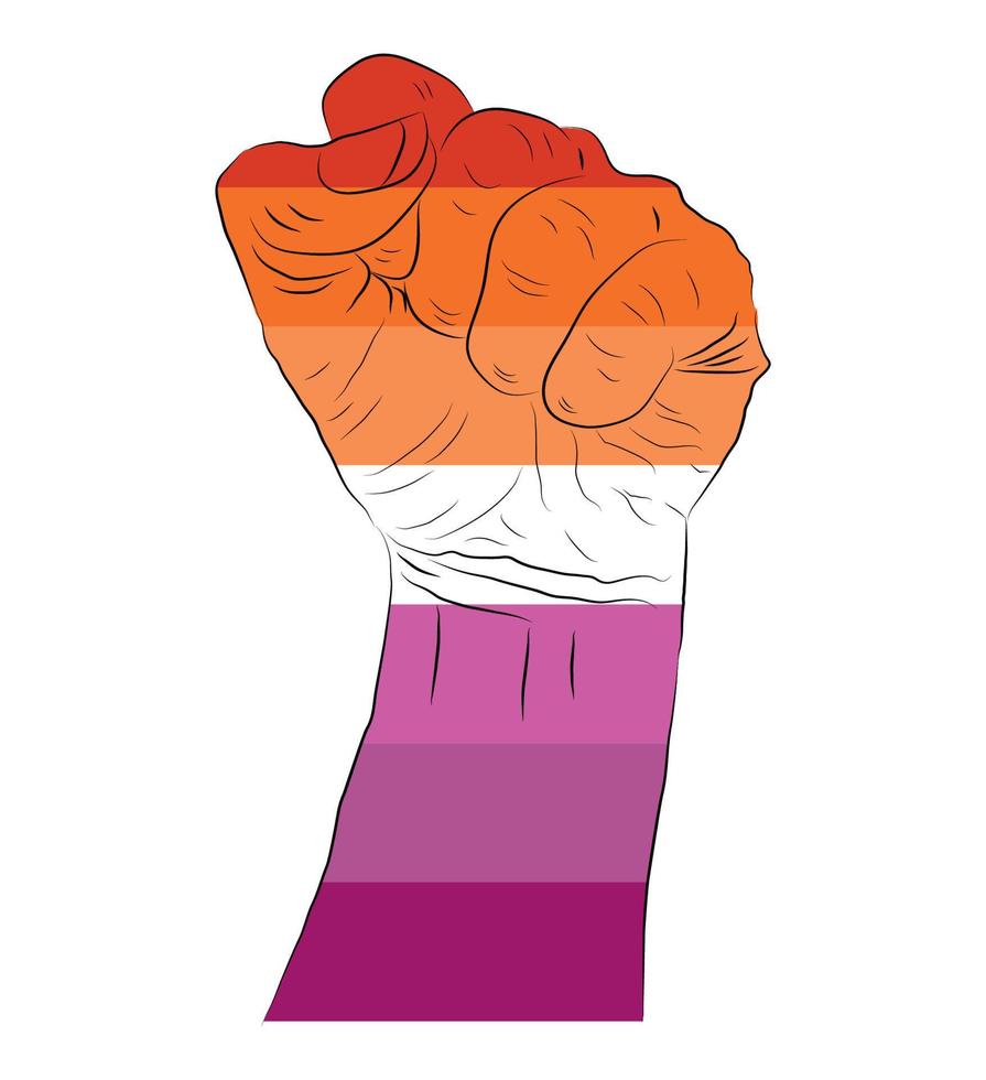 Lesbian flag illustration. Lesbian Pride flag icon vector