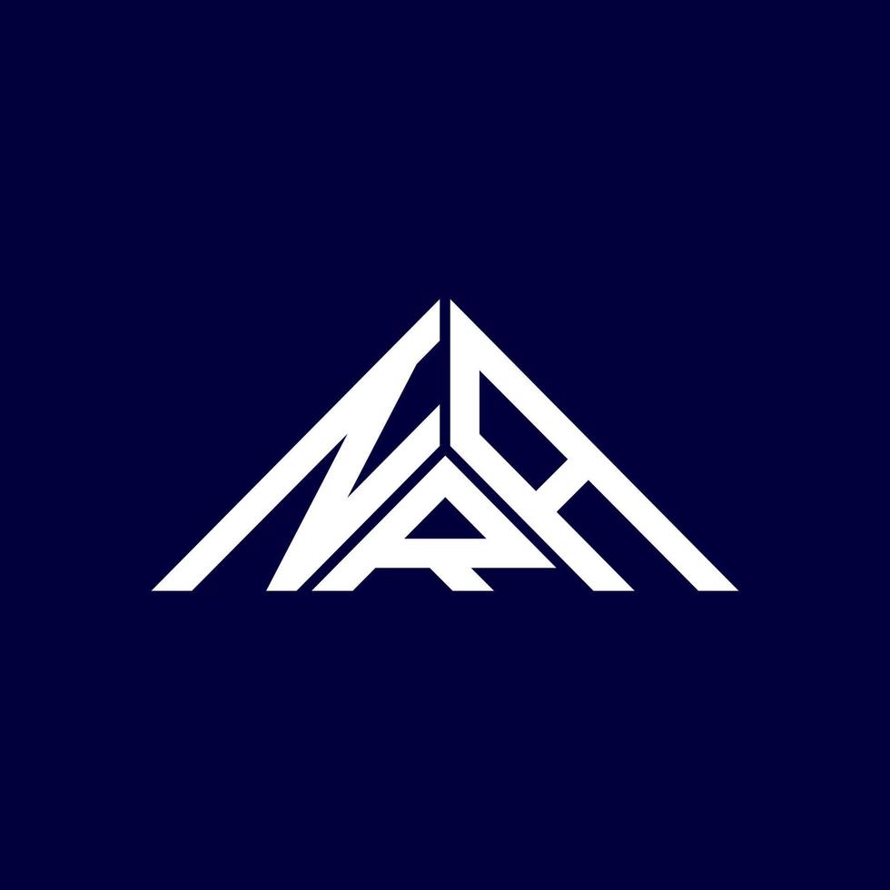 diseño creativo del logotipo de la letra nra con gráfico vectorial, logotipo simple y moderno de nra en forma de triángulo. vector