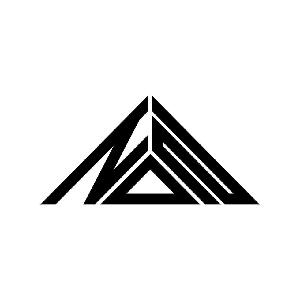 NON letter logo creative design with vector graphic, NON simple and modern logo in triangle shape.