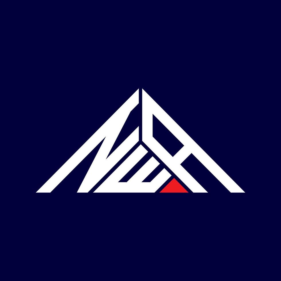 NWA letter logo creative design with vector graphic, NWA simple and modern logo in triangle shape.