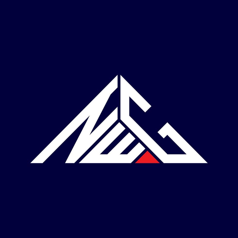NWG letter logo creative design with vector graphic, NWG simple and modern logo in triangle shape.