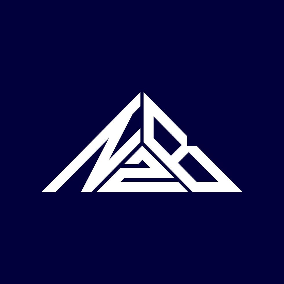 NZB letter logo creative design with vector graphic, NZB simple and modern logo in triangle shape.