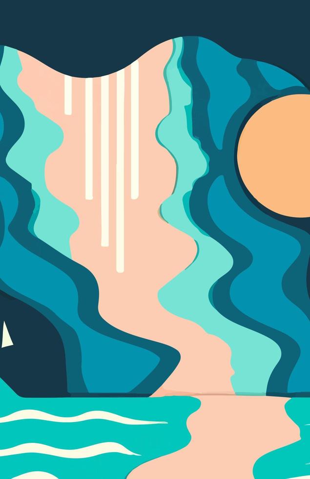 ilustración en estilo escandinavo. hermoso fondo vector