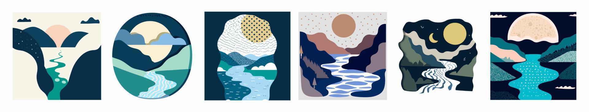 Illustration in Scandinavian style. beautiful background. vector