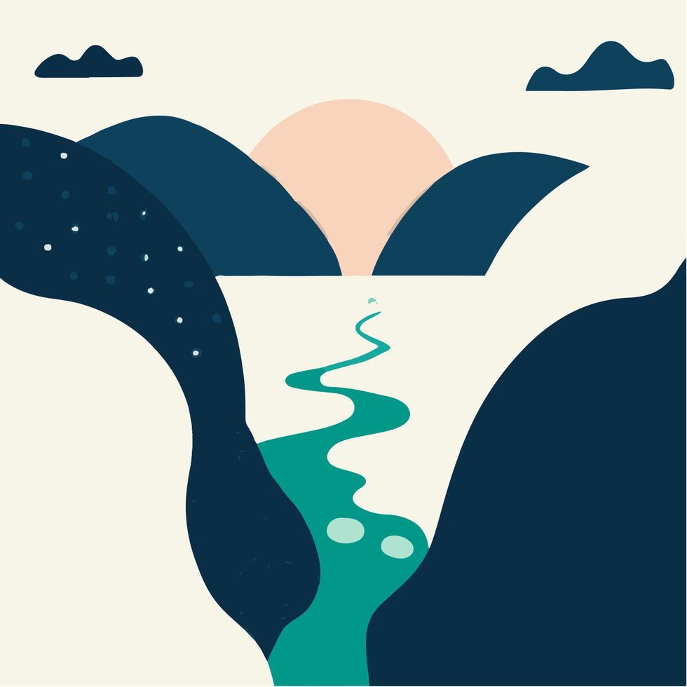 Illustration in Scandinavian style. beautiful background. vector