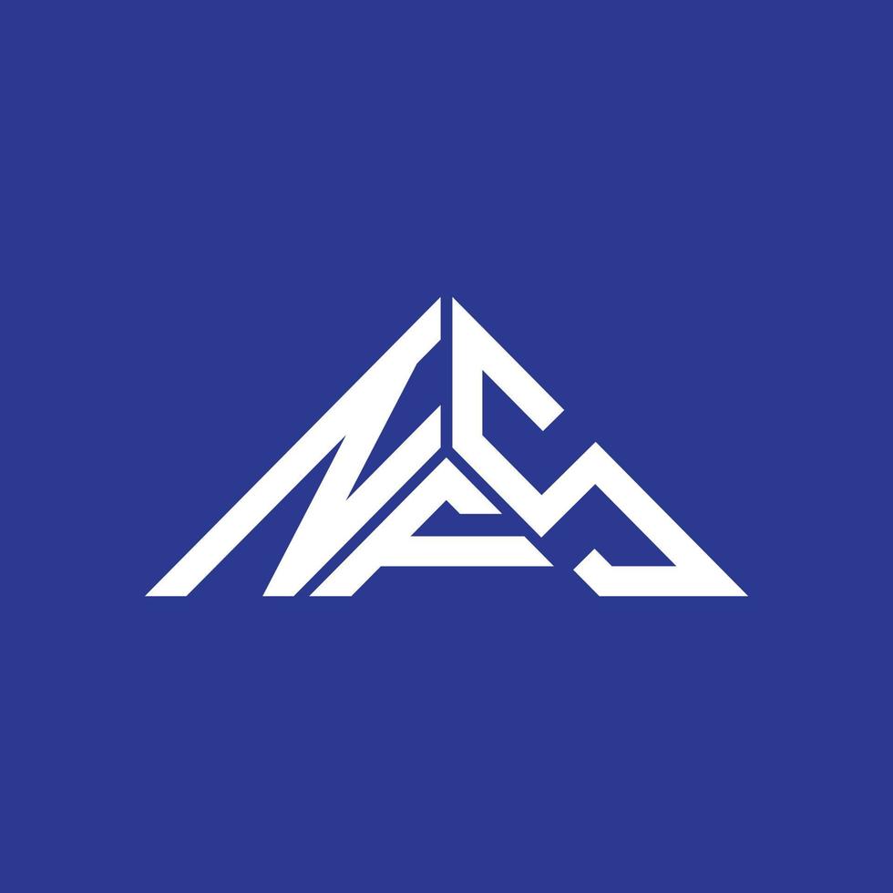 Diseño creativo del logotipo de la letra nfs con gráfico vectorial, logotipo simple y moderno de nfs en forma de triángulo. vector