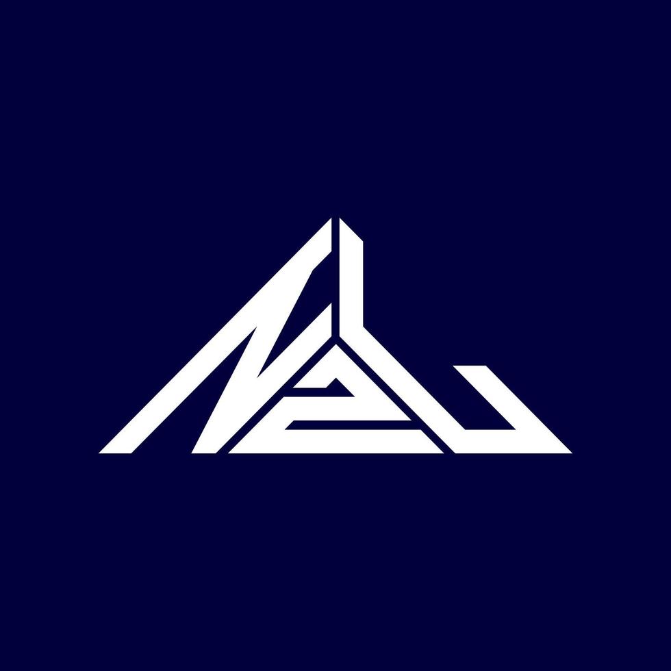 NZL letter logo creative design with vector graphic, NZL simple and modern logo in triangle shape.