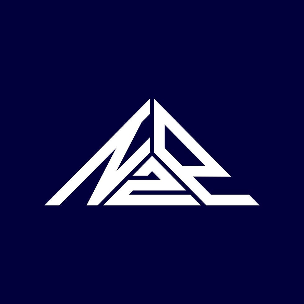 Diseño creativo del logotipo de la letra nzp con gráfico vectorial, logotipo simple y moderno de nzp en forma de triángulo. vector