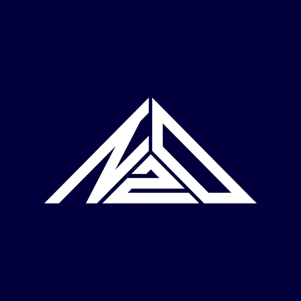 NZD letter logo creative design with vector graphic, NZD simple and modern logo in triangle shape.