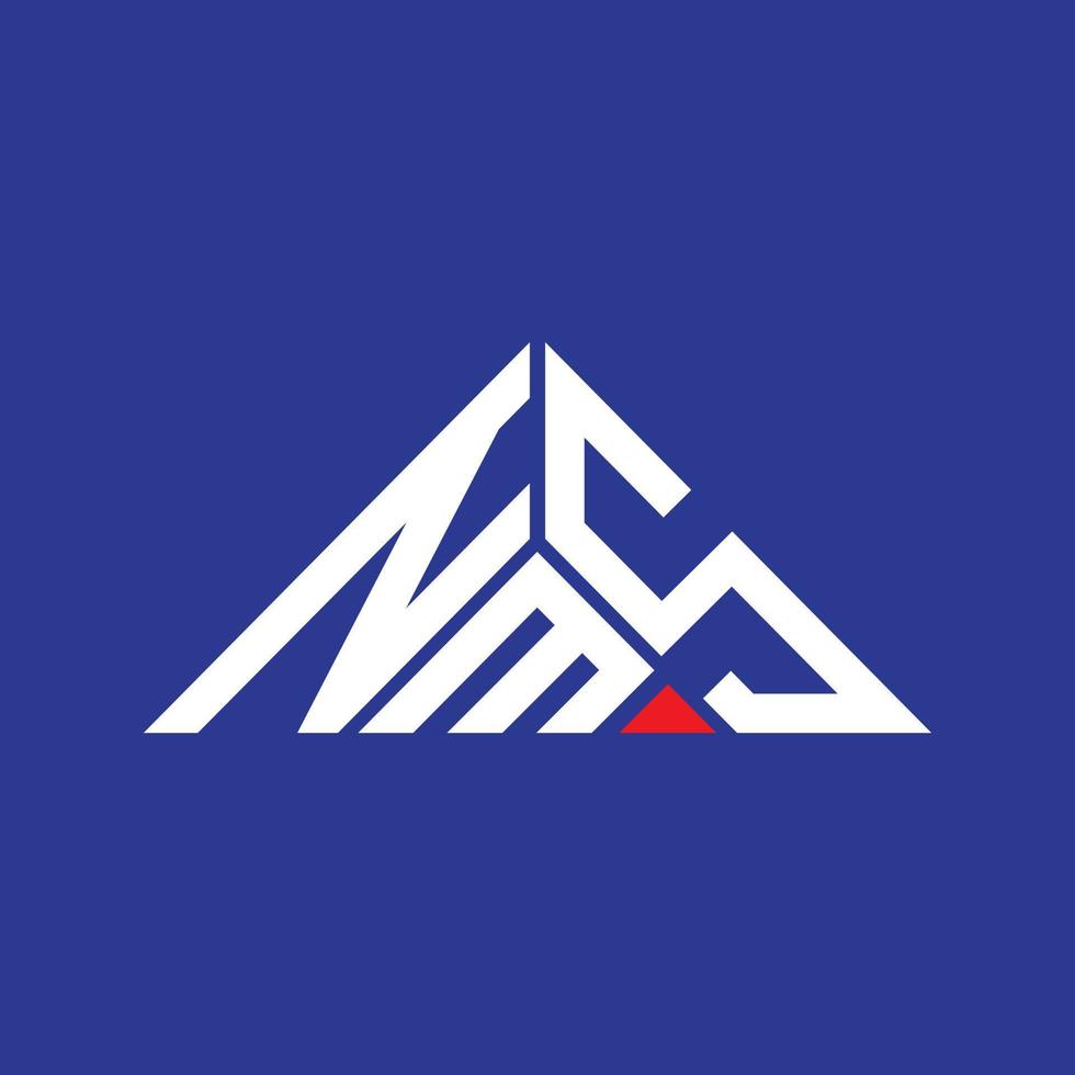 NMS letter logo creative design with vector graphic, NMS simple and modern logo in triangle shape.