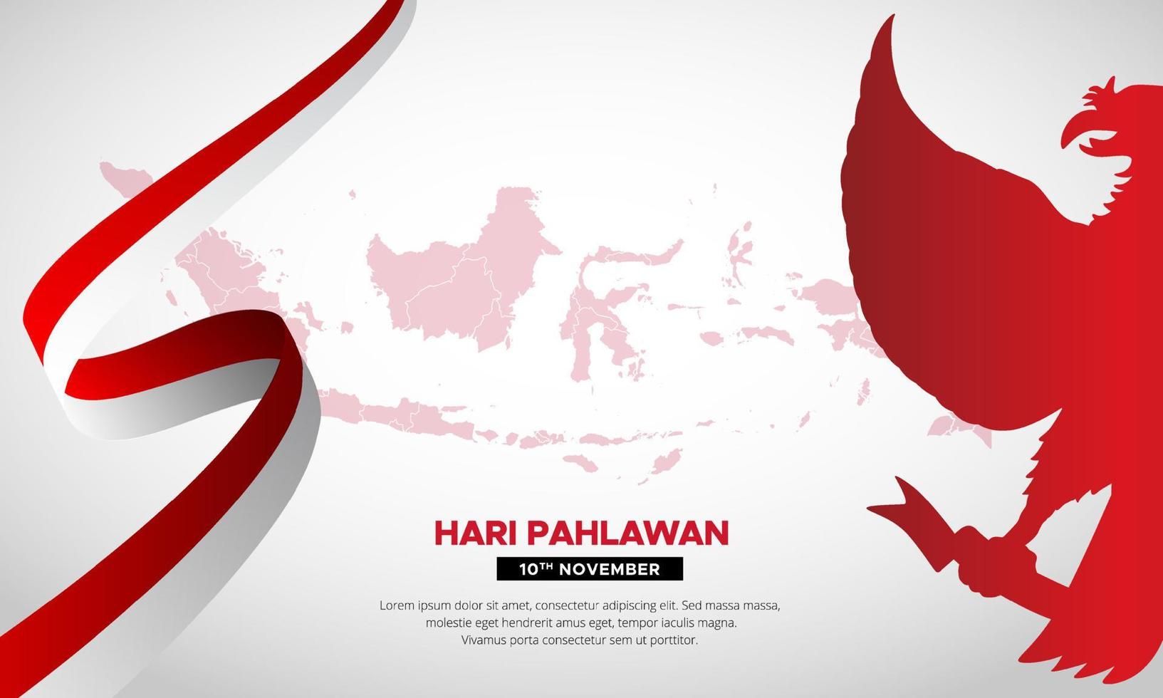 celebración del vector del día de los veteranos de indonesia. vector de fondo de diseño de día nacional de indonesia