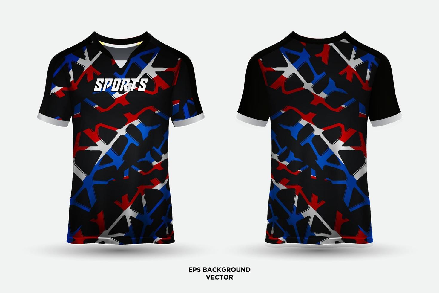 Futuristic jersey design suitable for sports, racing, soccer, gaming and esports vector