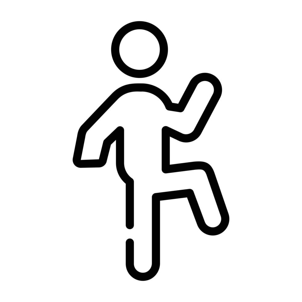 An outline icon of disable person vector