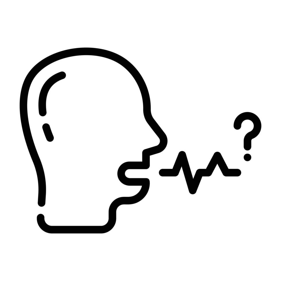 An outline icon vector of patient