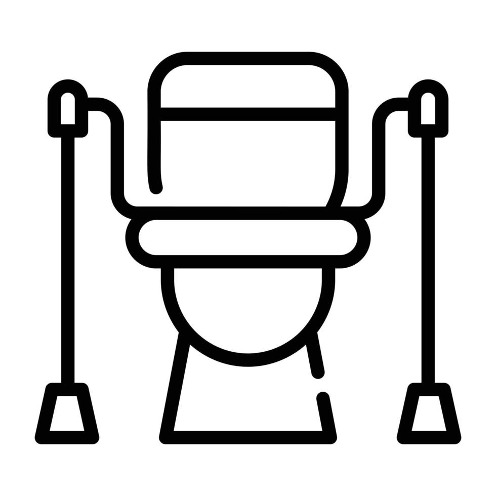 An outline icon design of commode vector