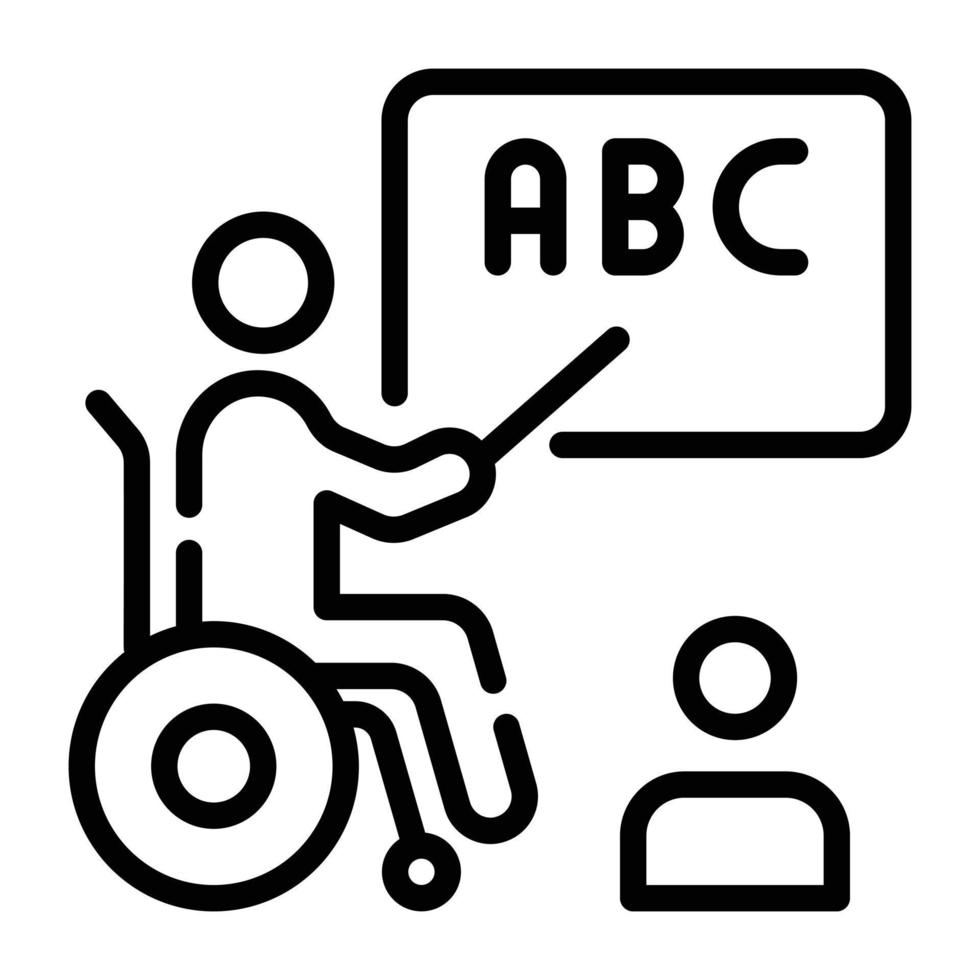An outline icon design of stretcher vector